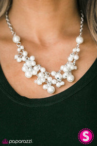 Paparazzi "I Can SEA Clearly Now" White Necklace & Earring Set Paparazzi Jewelry