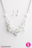 Paparazzi "I Can SEA Clearly Now" White Necklace & Earring Set Paparazzi Jewelry