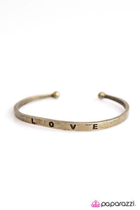 Paparazzi "Love to Love" Brass Bracelet Paparazzi Jewelry