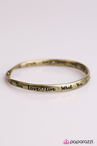 Paparazzi "Live What You Love" Brass Bracelet Paparazzi Jewelry