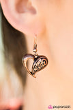 Paparazzi "How Heartwarming" Copper Earrings Paparazzi Jewelry
