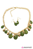 Paparazzi "You Are In Luck" Green Necklace & Earring Set Paparazzi Jewelry