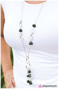 Paparazzi "Piece of Mind" Green Necklace & Earring Set Paparazzi Jewelry