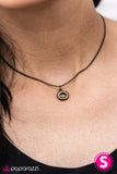 Paparazzi "The One That Got Away" Brass Rhinestone Circular Pendant Necklace & Earring Set Paparazzi Jewelry