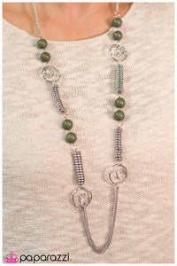 Paparazzi "A Break from the Norm" Green Necklace & Earring Set Paparazzi Jewelry