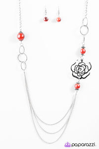 Paparazzi "Oh Happy Days" Red Necklace & Earring Set Paparazzi Jewelry