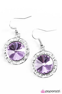 Paparazzi "Turn on the Sparkle" Purple Earrings Paparazzi Jewelry