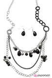 Paparazzi "Chaotic Symmetry" Black Necklace & Earring Set Paparazzi Jewelry