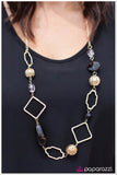Paparazzi "Ornately Onyx" Black Necklace & Earring Set Paparazzi Jewelry
