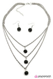 Paparazzi "Stroke of Midnight" Black Necklace & Earring Set Paparazzi Jewelry