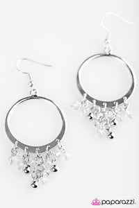 Paparazzi "Crystal Chandeliers" White Earrings Paparazzi Jewelry