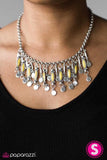 Paparazzi "Wonderfully Wild" Yellow Necklace & Earring Set Paparazzi Jewelry