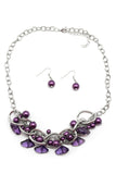 Paparazzi "Tangled" Purple Necklace & Earring Set Paparazzi Jewelry