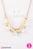 Paparazzi "She Said Yes" Gold Necklace & Earring Set Paparazzi Jewelry