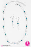 Paparazzi "Time is of the Essence" Blue 080WK Necklace & Earring Set Paparazzi Jewelry