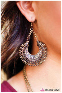 Paparazzi "Bollywood Bound" Brass Earrings Paparazzi Jewelry