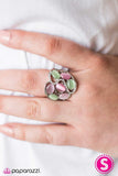 Paparazzi "Moon On Over" Pink, Purple, Green Moonstone Silver Tone Ring Paparazzi Jewelry