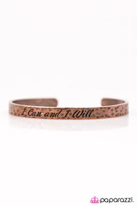 Paparazzi "I Can And I Will" Copper Bracelet Paparazzi Jewelry