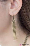Paparazzi "Don't Wanna Miss A Thing" Brass Necklace & Earring Set Paparazzi Jewelry