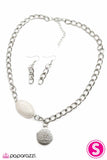 Paparazzi "Rooted in Opulence" White Necklace & Earring Set Paparazzi Jewelry