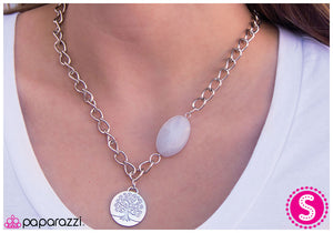 Paparazzi "Rooted in Opulence" White Necklace & Earring Set Paparazzi Jewelry