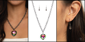 Paparazzi "Flirtatiously Flashy" Multi Necklace & Earring Set Paparazzi Jewelry
