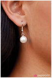 Paparazzi "Perfectly Pristine" White Necklace & Earring Set Paparazzi Jewelry