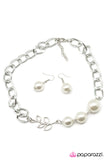 Paparazzi "Botanical Elegance" White Necklace & Earring Set Paparazzi Jewelry