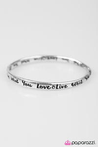 Paparazzi "Live What You Love" Silver Bracelet Paparazzi Jewelry