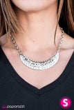 Paparazzi "Keep It Under Lock" Silver Necklace & Earring Set Paparazzi Jewelry