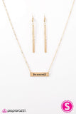 Paparazzi "Just Be You" Gold Necklace & Earring Set Paparazzi Jewelry