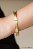 Paparazzi "Give It A TRIBE" Gold Shimmery Cuff Bracelet Paparazzi Jewelry