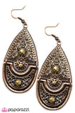 Paparazzi "Unhinged" Copper Earrings Paparazzi Jewelry