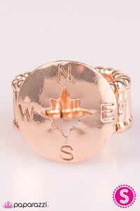 Paparazzi "The Right Direction" Rose Gold Ring Paparazzi Jewelry