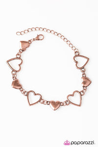 Paparazzi "HEART To Handle" Copper Bracelet Paparazzi Jewelry