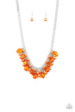 Paparazzi "5th Avenue Flirtation" Orange Necklace & Earring Set Paparazzi Jewelry