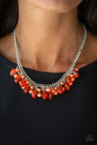 Paparazzi "5th Avenue Flirtation" Orange Necklace & Earring Set Paparazzi Jewelry