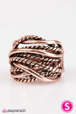 Paparazzi "Show Em The Ropes" Copper Ring Paparazzi Jewelry