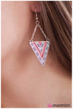 Paparazzi "Tri-A-New-Angle - Red" earring Paparazzi Jewelry