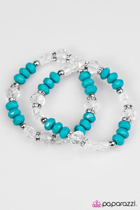 Paparazzi "A Midsummer Nights GLEAM" Blue Bracelet Paparazzi Jewelry