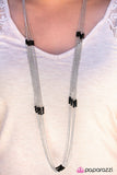 Paparazzi "Oh My Glitter" Black Necklace & Earring Set Paparazzi Jewelry