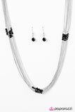 Paparazzi "Oh My Glitter" Black Necklace & Earring Set Paparazzi Jewelry