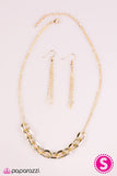 Paparazzi "In With The BOLD" Gold Necklace & Earring Set Paparazzi Jewelry