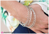 Paparazzi "All Wound Up" Silver Bracelet Paparazzi Jewelry