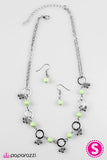 Paparazzi "SHORE As The Wind Blows" Green Necklace & Earring Set Paparazzi Jewelry