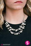 Paparazzi "Timeless Class" White Necklace & Earring Set Paparazzi Jewelry