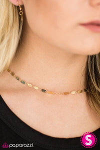 Paparazzi "Make A FLASH" Gold Necklace & Earring Set Paparazzi Jewelry