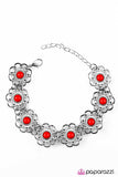 Paparazzi "Summer Garden" Red Bracelet Paparazzi Jewelry