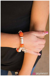 Paparazzi "I Stand Collected" Orange Bracelet Paparazzi Jewelry
