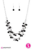 Paparazzi "Timeless Class" Black Necklace & Earring Set Paparazzi Jewelry